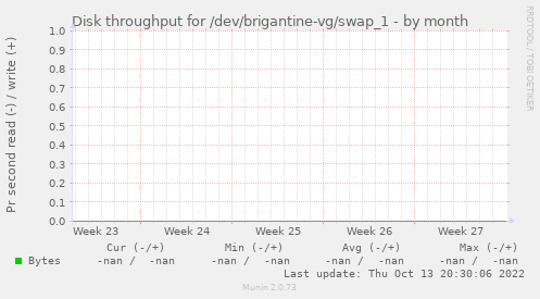 Disk throughput for /dev/brigantine-vg/swap_1
